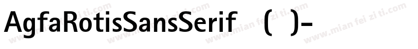 AgfaRotisSansSerif 粗体(西方)字体转换